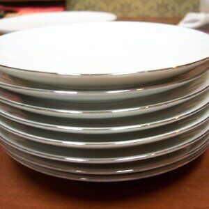 8 Bread & Butter Plates  - Platinum Band by THOMAS